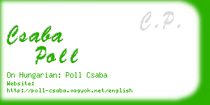 csaba poll business card